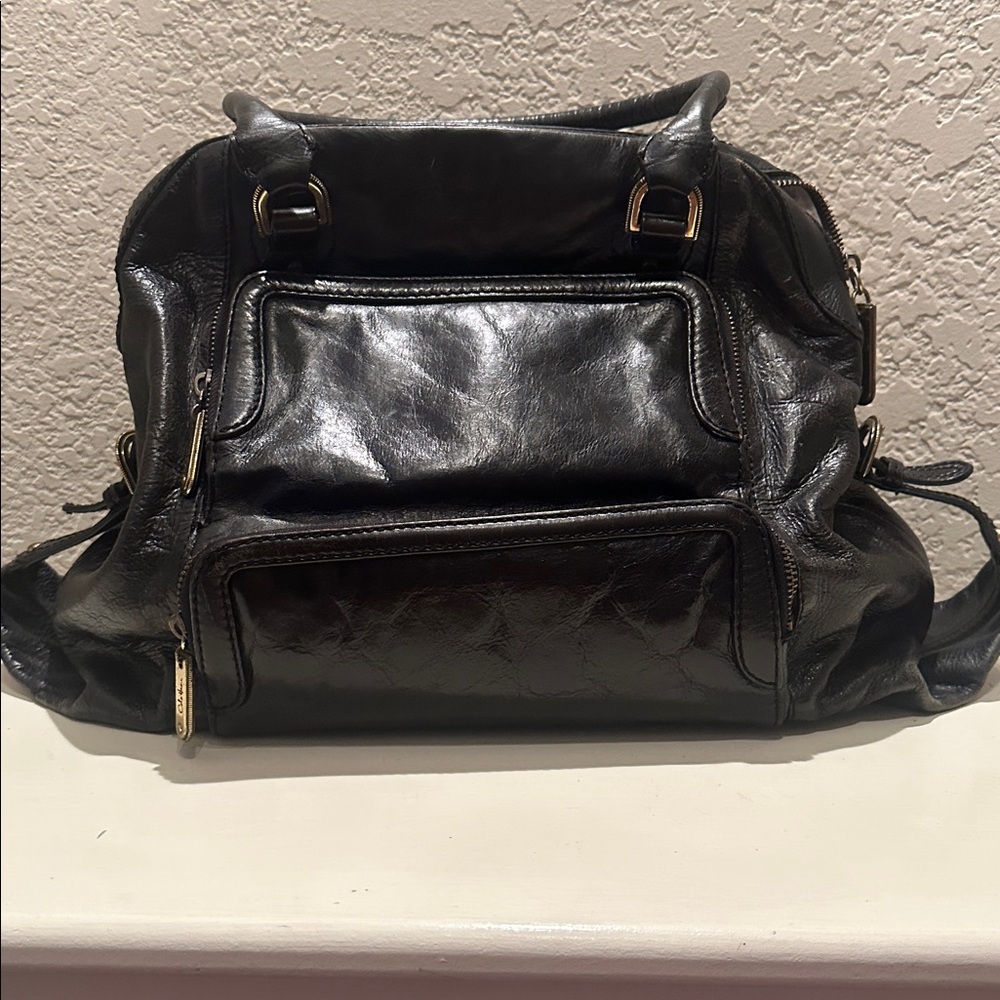 Cole Haan Vintage Y2K Style Side Buckle All Leather Cole Hann Handbag - Picture 2 of 10